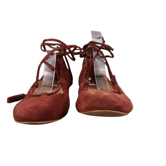 Madewell Shoes Womens 8.5 Flats Inga Leather Ballet Ankle Wrap Fashion Classic - Picture 3 of 13